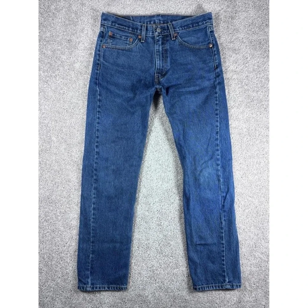 Levis 505‎ Mens Jeans W33 L32 Regular Fit Straight Leg Medium Wash Denim